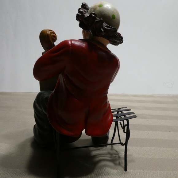CLOWN porcelain figurine - music theme Cello - Picture 3 of 3